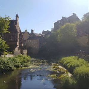 Walk Dean Village, Circus Lane & the New town at Statue of Sir James Young Simpson, Edinburgh, United Kingdom eUKs.com Special Offers, Deals & Discounts in UK & Ireland